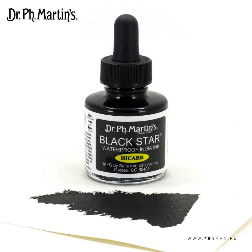 dr ph martins black star hicarb india ink 002