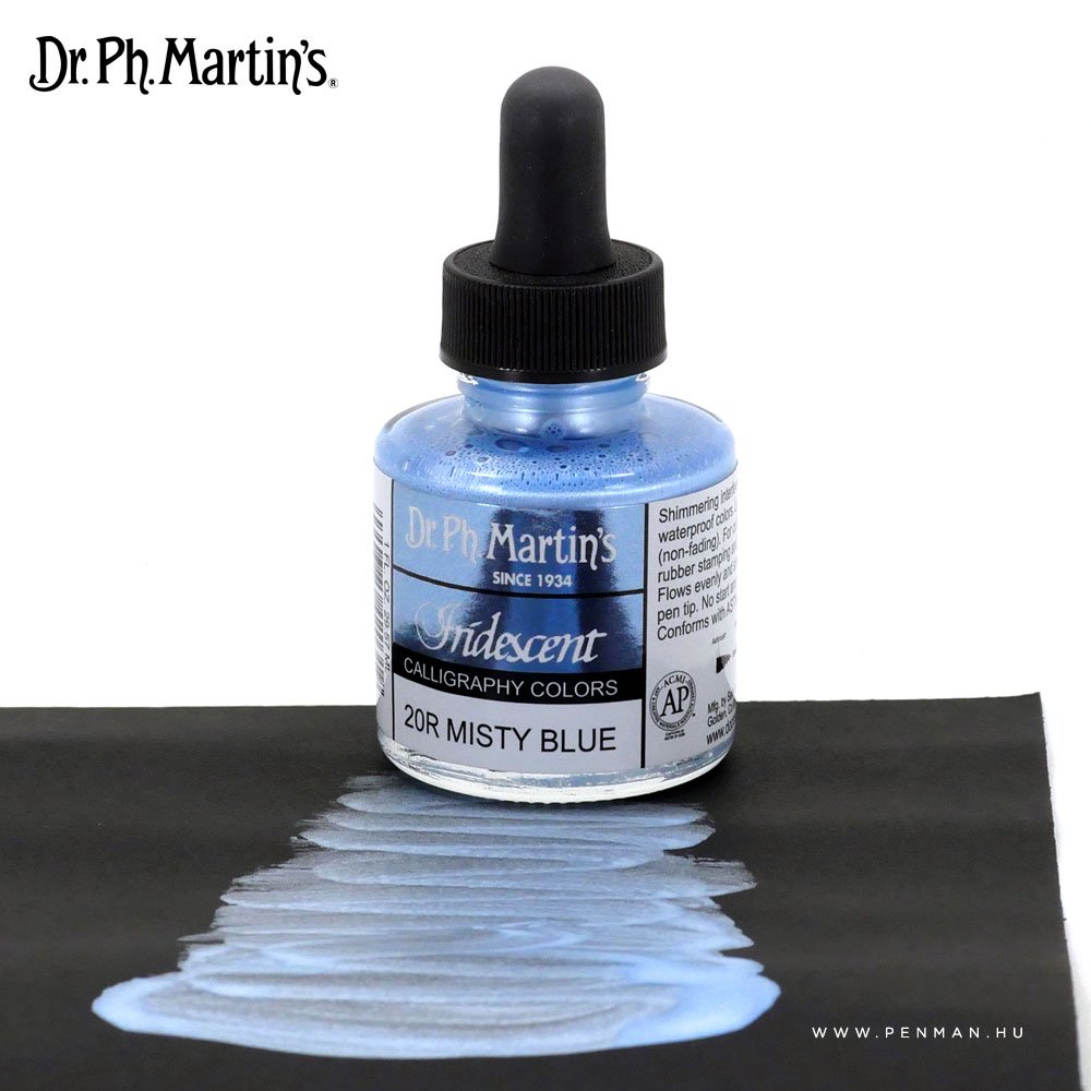 dr ph martins iridescent misty blue 002