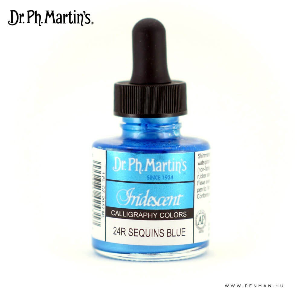 dr ph martins iridescent sequins blue 001