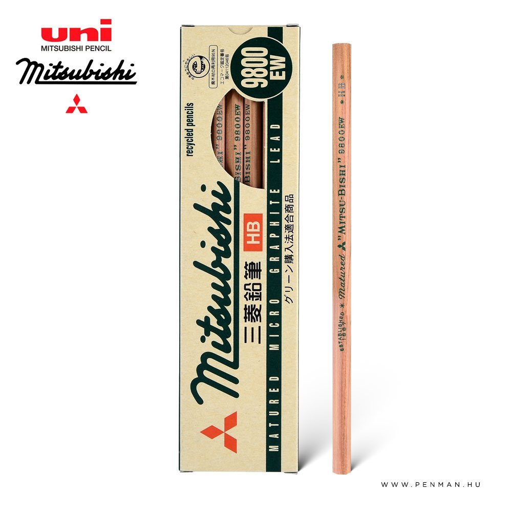 uni mitsubishi grafitceruza 9800ew hb doboz