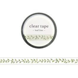 Clear Tape washi szalag levél girland 001