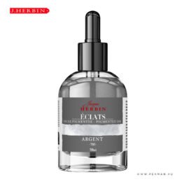 Jacques Herbin akvarell tinta argent ezust 50ml 001