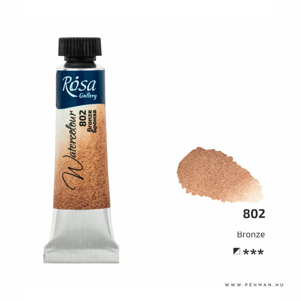 rosa gallery akvarell tubus 10ml bronze 802