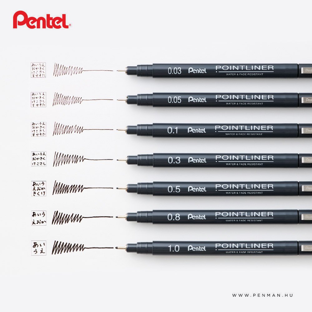 Pentel Pointliner fekete 003