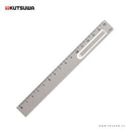 kutsuwa 15cm alu vonalzo silver 001