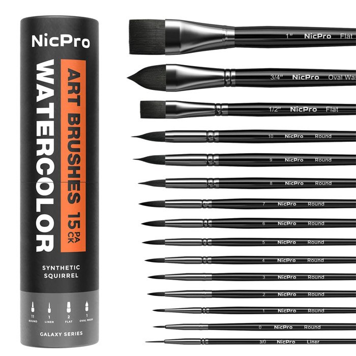 nicpro 15 darabos akvarellecset keszlet 001
