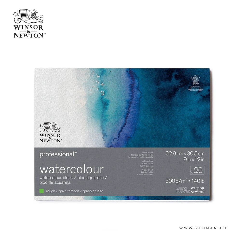 winsor newton professional akvarell tomb 20 lap 23x31cm 300g rough 001