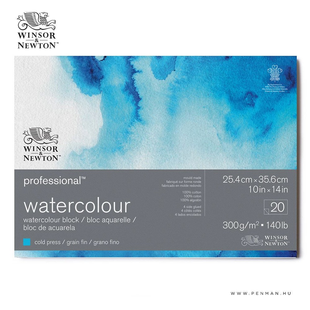 winsor newton professional akvarell tomb 20 lap 26x36cm 300g cp 001
