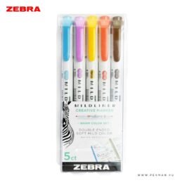 zebra mildliner warm color set 5db 001