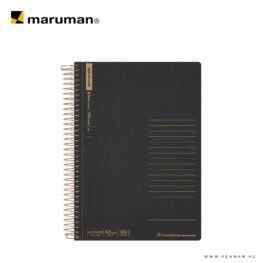 maruman spiral note A5 fuzet 150lap vonalas fekete 001