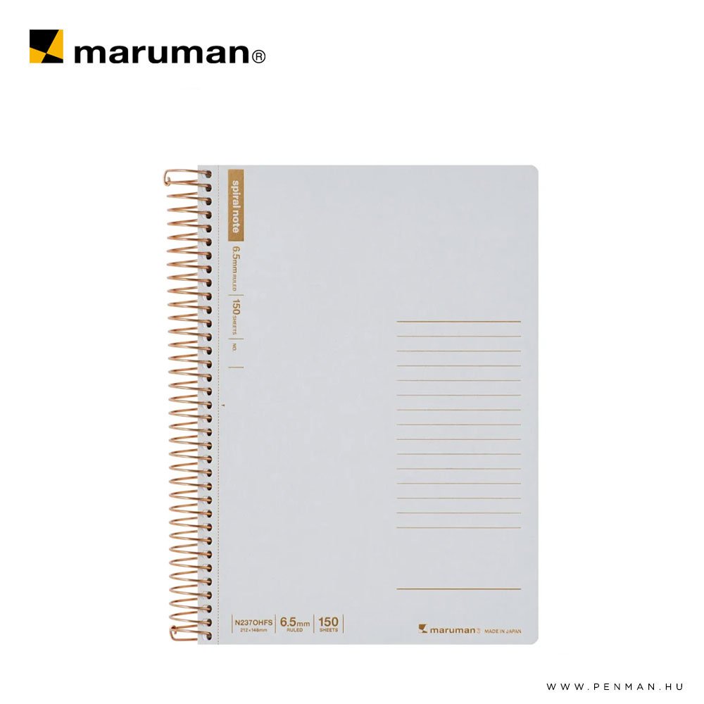 maruman spiral note A5 fuzet 150lap vonalas szurke 001