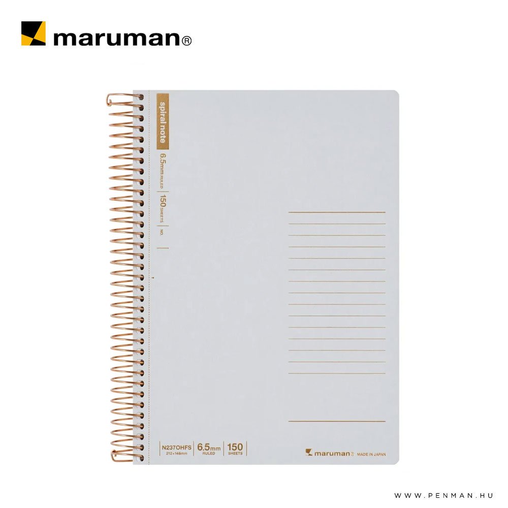 maruman spiral note B5 fuzet 150lap vonalas szurke 001